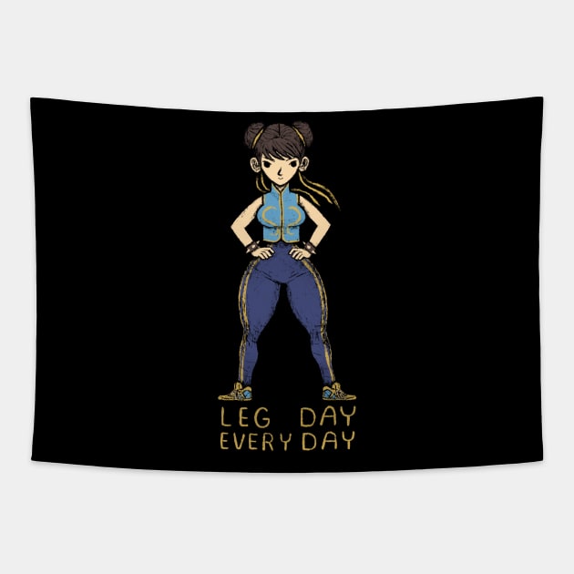 leg day every day Tapestry by Louisros