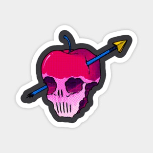 Apple skull and arrow Magnet