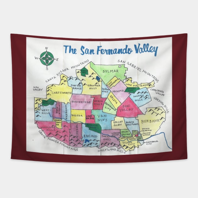 The San Fernando Valley Tapestry by PendersleighAndSonsCartography