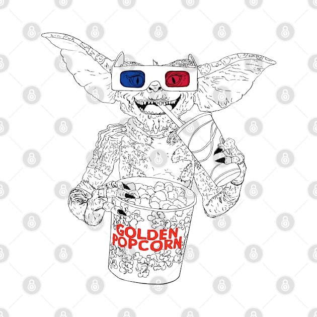 Popcorn Gremlin (version b) by attackofthegiantants