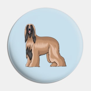 Afghan hound dog cartoon illustration Pin