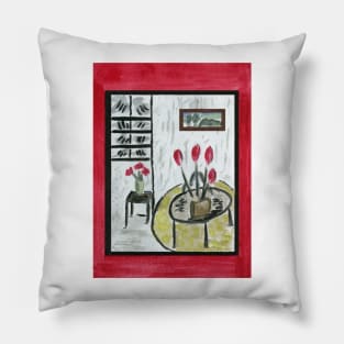 Inspired by Matisse Watercolor Painting Pillow