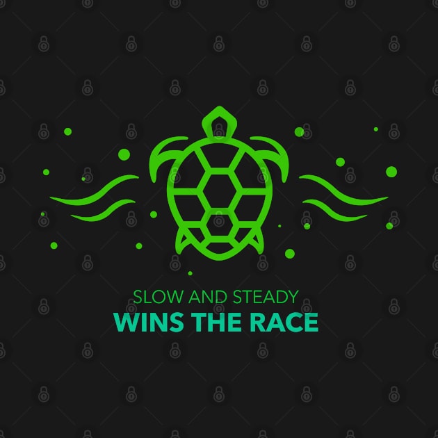 Slow And Steady Turtle by Bunchatees