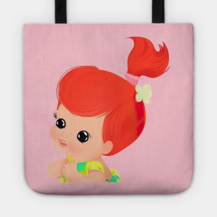 Cute Red Hair Baby Girl Tote