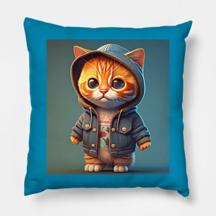 Ginger cat mug Pillow