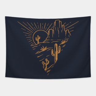 Desert Triangle - Golden Version Tapestry