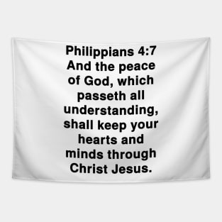 Philippians 4:7 King James Version Bible Verse Typography Tapestry