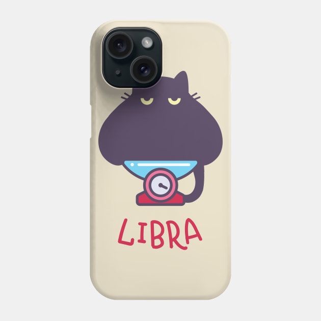 Funny Libra Cat Horoscope Tshirt - Astrology and Zodiac Gift Ideas! Phone Case by BansheeApps