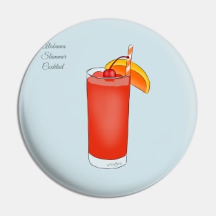 Alabama Slammer Cocktail Summer Drink Pin
