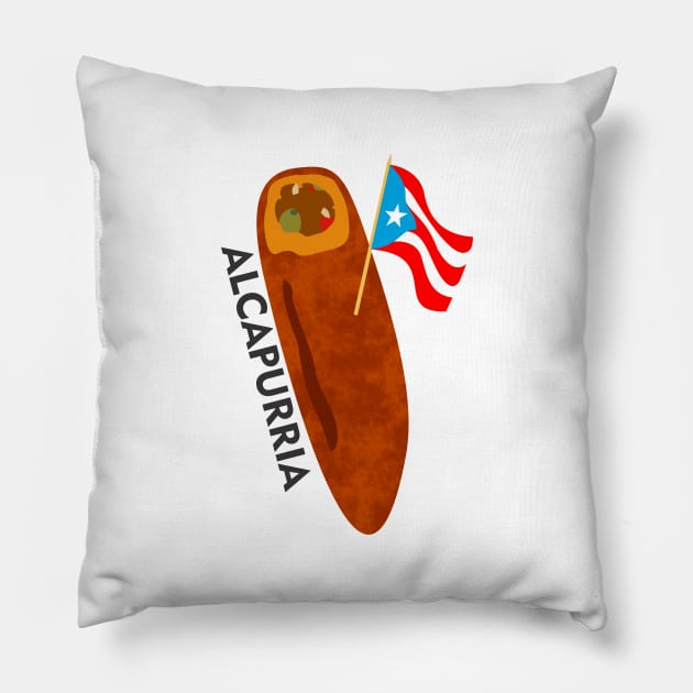 Puerto Rican Street Food Alcapurrias Pillow by bydarling