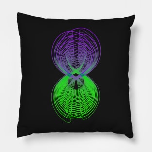 Galaxy abstract geometric purple green Pillow