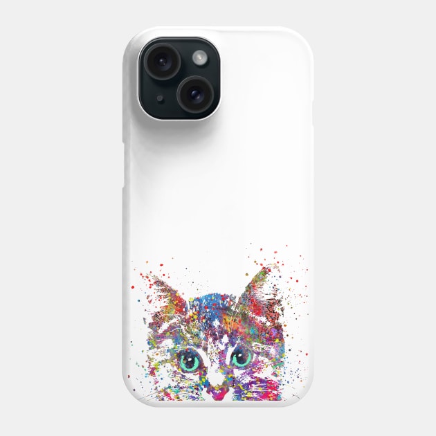 Peeking cat Phone Case by RosaliArt