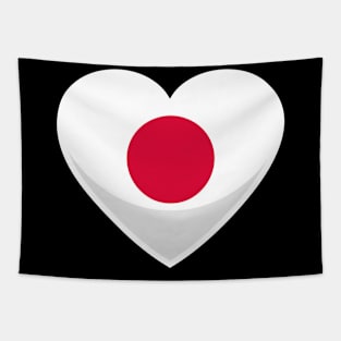 Japan Flag Heart Tapestry