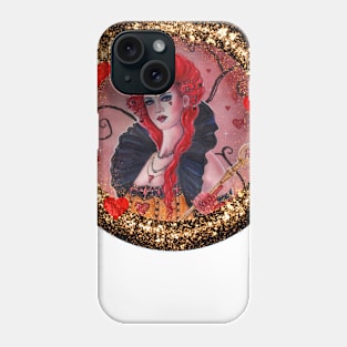 Queen of hearts designed by Renee Lavoie Phone Case