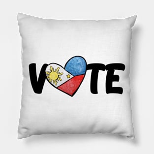 Filipino Flag Heart Voter Pillow