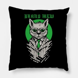 Brand Mew, Cool Mafia Cat with suit design Pillow