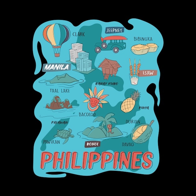 Philippines Attractions Map for Pinoys and Pinays by c1337s