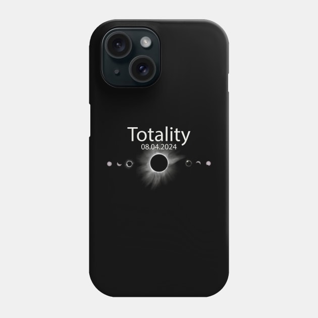 totality solar eclipse  8 April 2024 in Usa Phone Case by WILLER