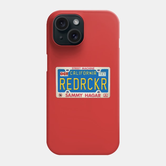 Sammy Hagar - Red Rocker License Plate Phone Case by RetroZest