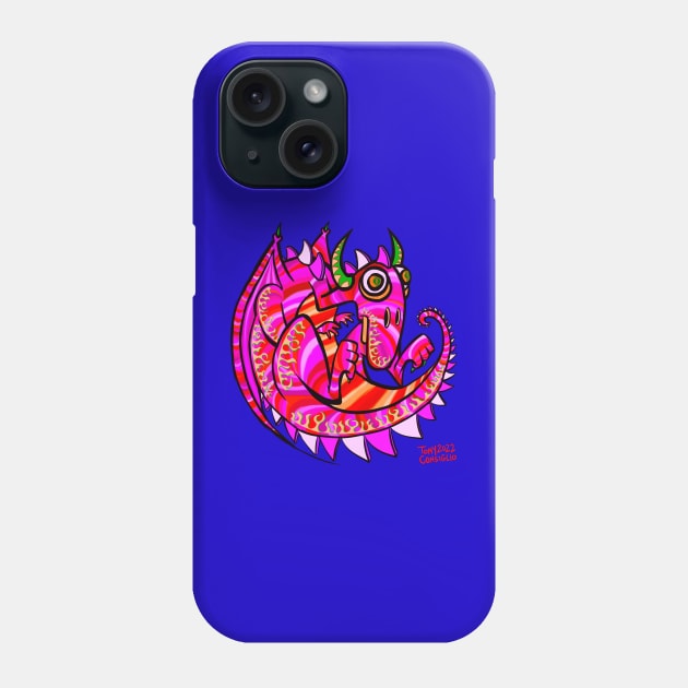 Fallen Angel Pink Dragon Phone Case by doubletony