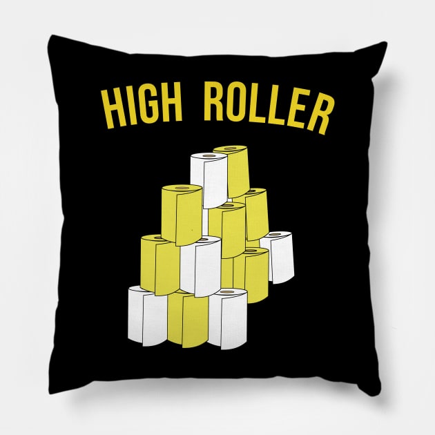 High roller (Gold and white) Pillow by wondrous