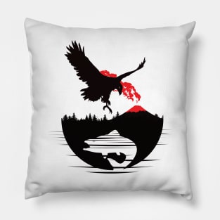 Earth, Air, Fire, Water. The four elements of nature. Pillow