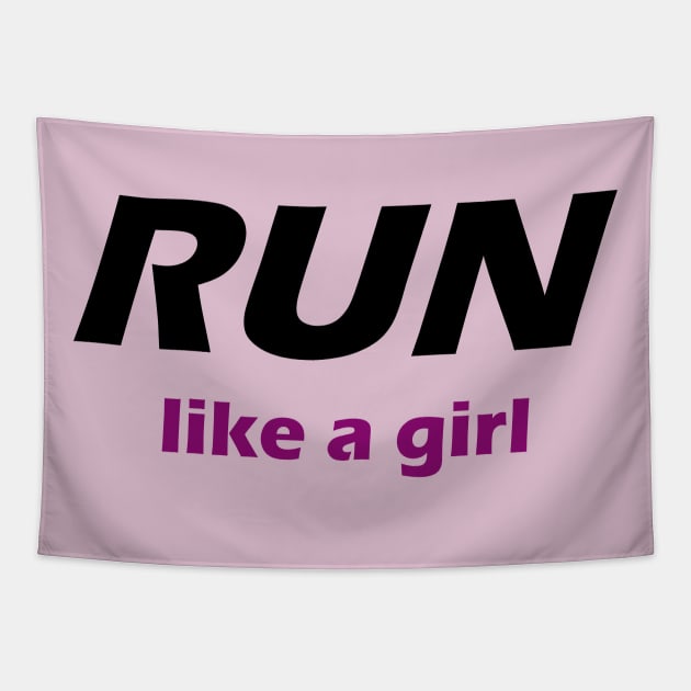 Run like a girl Tapestry by Pendientera