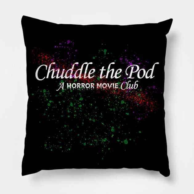 Chuddle the Pod Splatter Logo Pillow by Chuddle the Pod