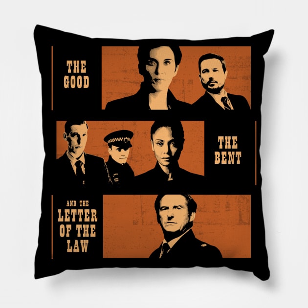 The Good and the Bent Coppers Line of Duty Pillow by NerdShizzle