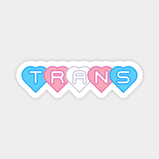 trans hearts Magnet