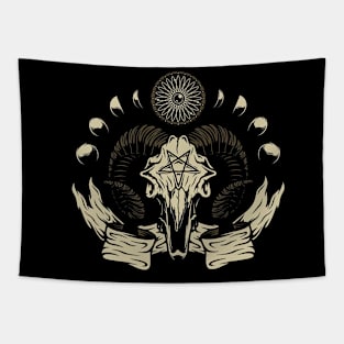 satanic skeleton Tapestry