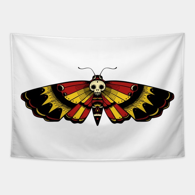 Deaths Head Moth Tapestry by OctoberArts