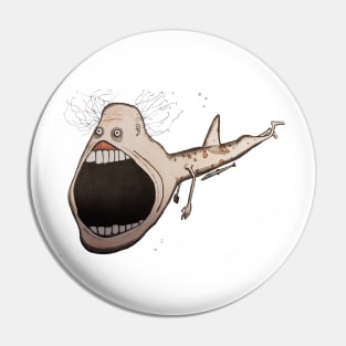 Basking Shark Man Pin