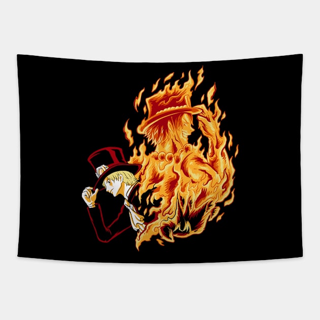 flame of brother Tapestry by spoilerinc