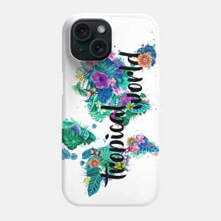 world map tropical Phone Case