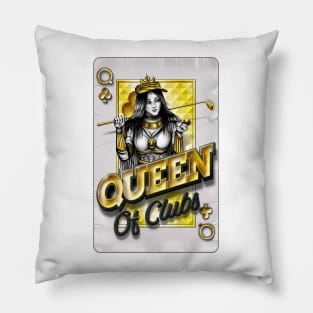 Queen of Clubs Pillow