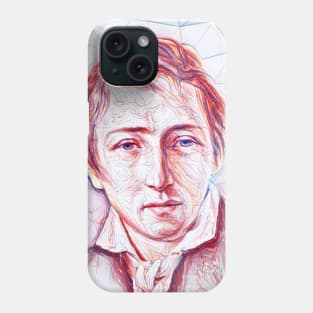 Heinrich Heine Portrait | Heinrich Heine Artwork | Line art Phone Case