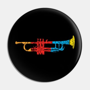 Colorful Trumpet T-shirt Pin