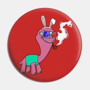 Turtle Rabbit Guy No Smoking Just Got a Pipe Pin