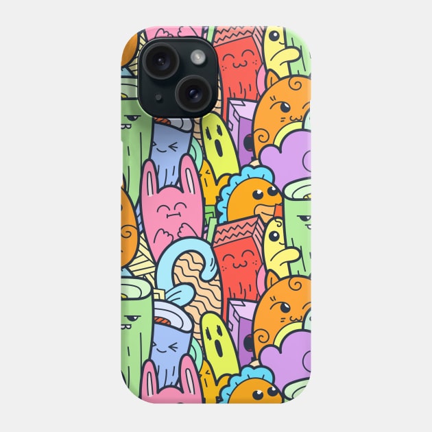 Funny Doodle Design Phone Case by Peter the T-Shirt Dude