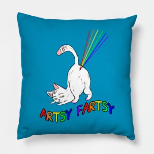 Artsy-Fartsy Cat Pillow