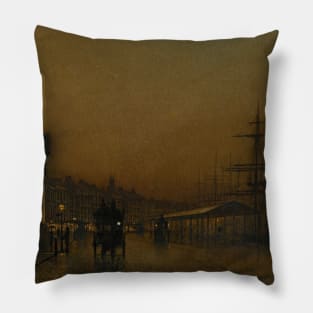 Glasgow by John Atkinson Grimshaw Pillow