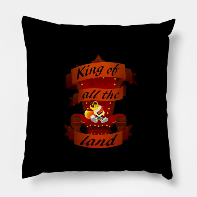 King of All the Land Pillow by McTowel