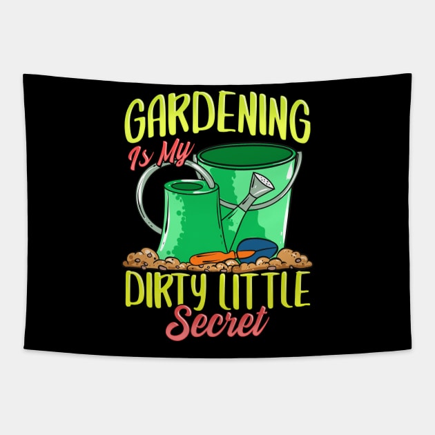 Gardening Is My Dirty Little Secret Gardener Pun Tapestry by theperfectpresents