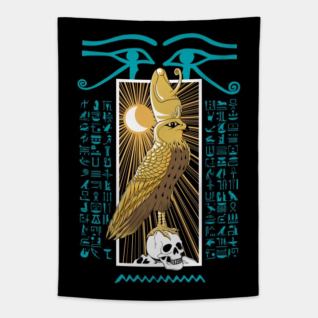 Horus - Falcon Egyptian God Tapestry by TMBTM