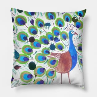 Proud Peacock Pillow