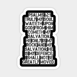 Psalm 62:1 King James Version Bible Verse Text Magnet