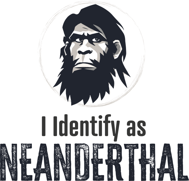 I identify as Neanderthal Kids T-Shirt by WickedAngel