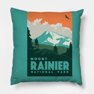 Mount Rainier National Park Design Pillow