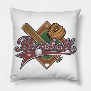 Baseball Diamond Graphic Design Pillow